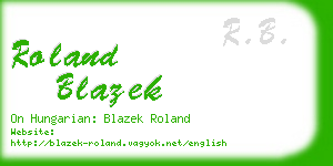 roland blazek business card